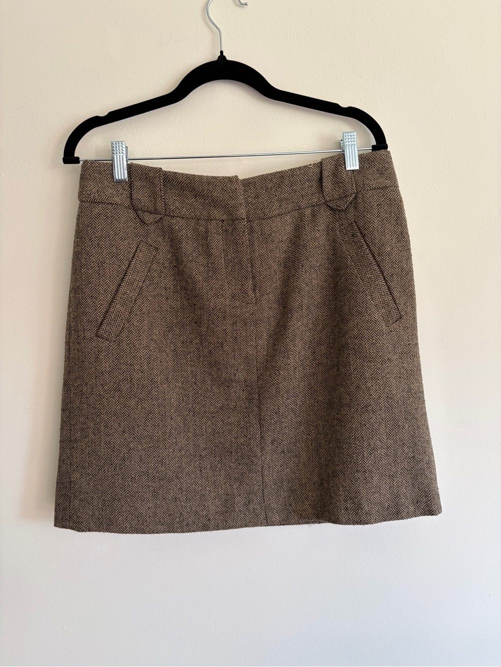 Carole Little Brown Tweed Mini Skirt